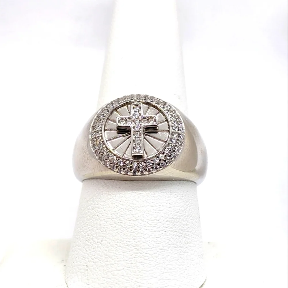 Brand New Sterling Silver 925 Cross Ring